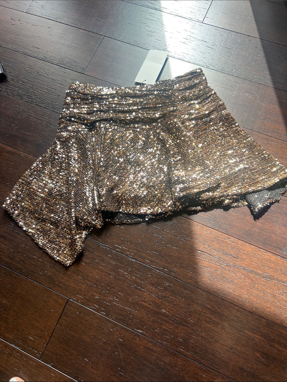 Zara Gold Sequin skirt